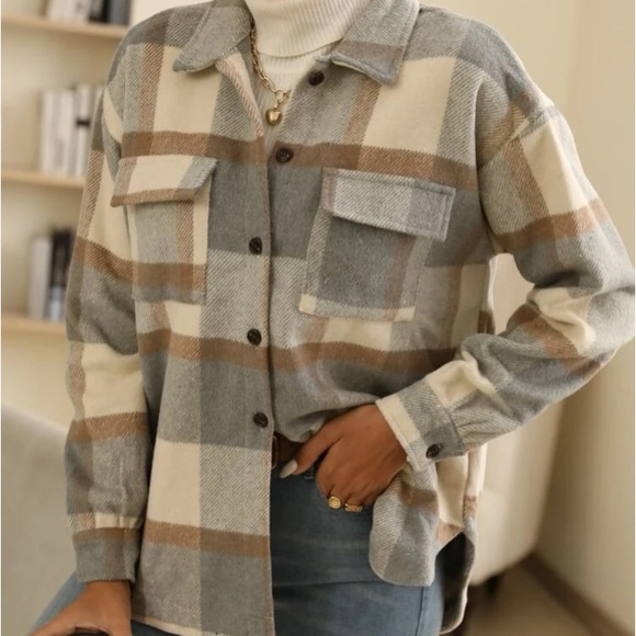 Plaid flap pocket coat - Picture 7 of 8